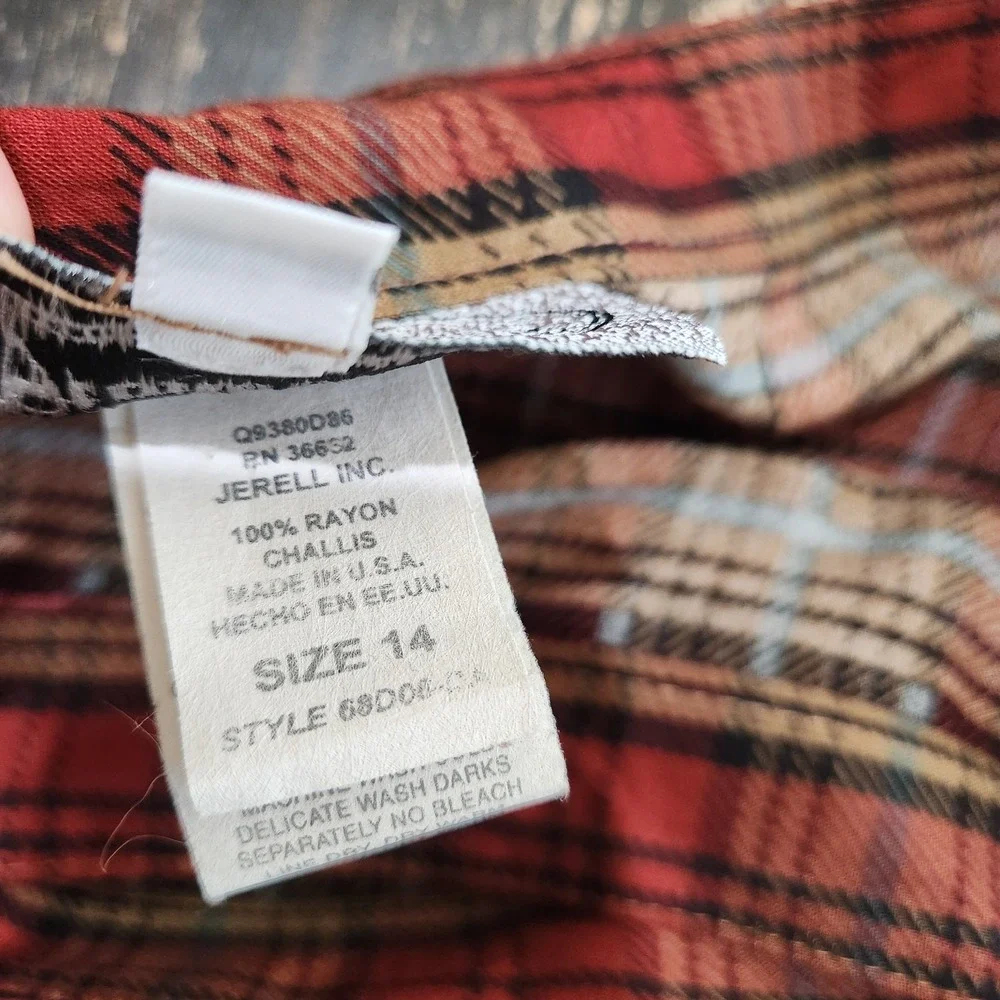 Vtg Stonebridge 1990s Plaid Belting Equestrian Academia Wrap Maxi Skirt sz 14